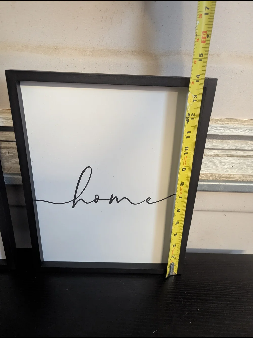 Home Sweet Home Framed Wall Art - Black Frame, White Print